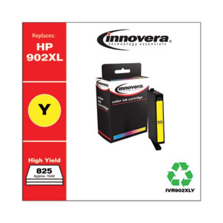 Innovera® Remanufactured Yellow High-Yield Ink, Replacement for HP 902XL (T6M10AN), 825 Page-Yield