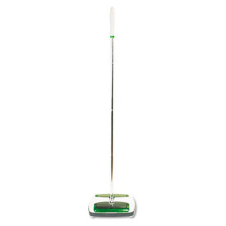 Scotch-Brite® Quick Floor Sweeper, Rubber Bristles, 42" Aluminum Handle, White