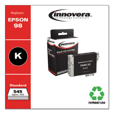 Innovera® Remanufactured Black Ink, Replacement for Epson 98 (T098120), 450 Page-Yield