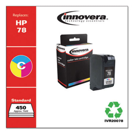 Innovera® Remanufactured Tri-Color Ink, Replacement for HP 78 (C6578DN), 450 Page-Yield