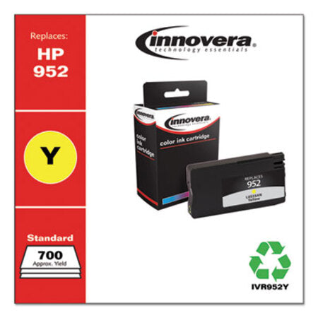 Innovera® Remanufactured Yellow Ink, Replacement for HP 952 (L0S55AN), 700 Page-Yield