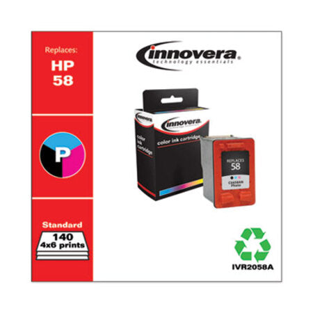 Innovera® Remanufactured Photo Ink, Replacement for HP 58 (C6658AN), 140 Page-Yield