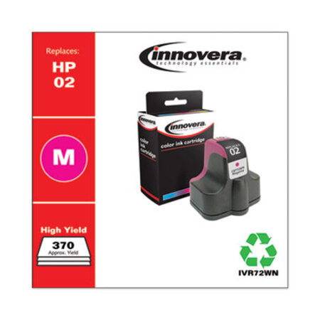 Innovera® Remanufactured Magenta Ink, Replacement for HP 02 (C8772WN), 370 Page-Yield