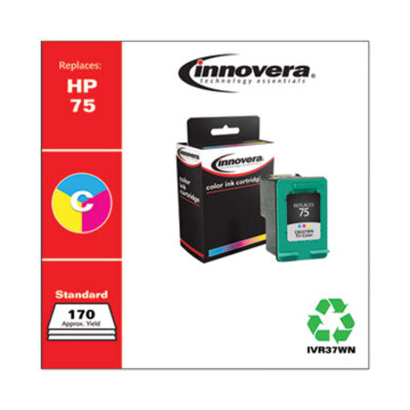 Innovera® Remanufactured Tri-Color Ink, Replacement for HP 75 (CB337WN), 170 Page-Yield