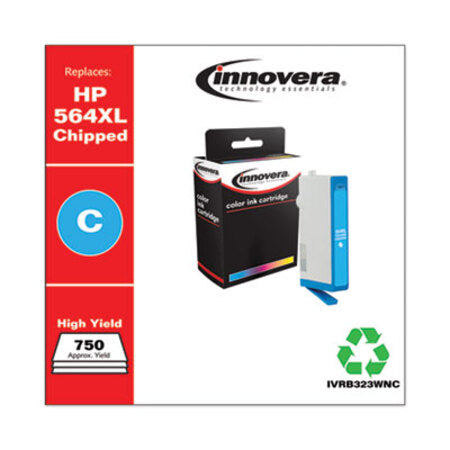 Innovera® Remanufactured Cyan High-Yield Ink, Replacement for HP 564XL (CB323WN), 750 Page-Yield