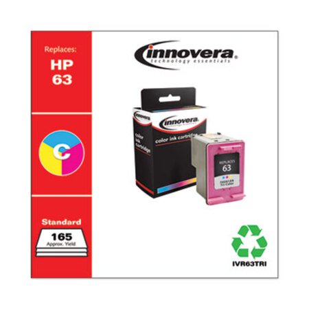 Innovera® Remanufactured Tri-Color Ink, Replacement for HP 63 (F6U61AN), 165 Page-Yield