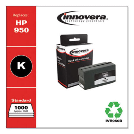 Innovera® Remanufactured Black Ink, Replacement for HP 950 (CN049AN), 1,000 Page-Yield