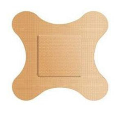 Adhesive Strip American® White Cross 2-7/8 X 3 Inch Fabric 4-Wing Tan Sterile