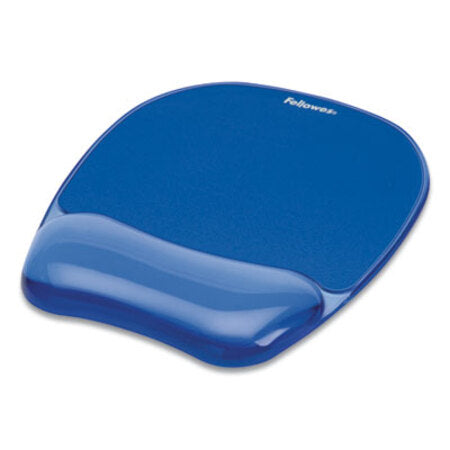 Fellowes® Gel Crystals Mouse Pad with Wrist Rest, 7.87" x 9.18", Blue