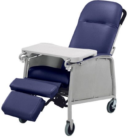 Graham-Field Recliner Lumex® Imperial Blue Four Swivel Casters