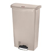 RJ Schinner Co Trash Can Rubbermaid® Slim Jim® 18 gal. Rectangular Beige Plastic Step On - M-677962-2408 - Each