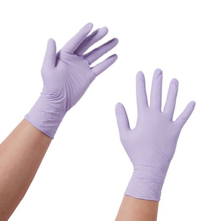 O&M Halyard Inc Exam Glove Halyard™ Lavender™ Medium NonSterile Nitrile Standard Cuff Length Textured Fingertips Lavender Not Chemo Approved - M-678086-4912 - Case of 2500