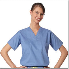 Fashion Seal Uniforms Scrub Shirt 3X-Large Ceil Blue Short Sleeve Unisex - M-1064890-2424 - Each