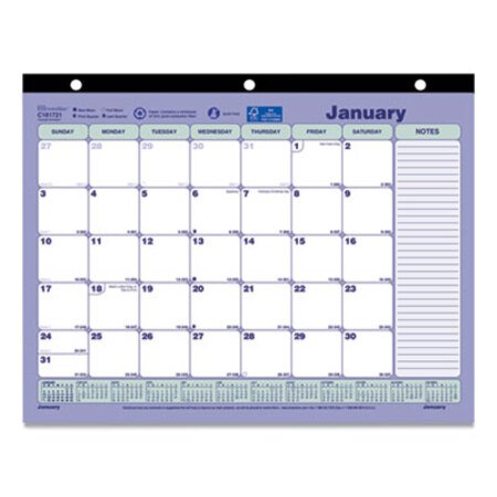 Brownline® Monthly Desk Pad Calendar, 11 x 8.5, 2021