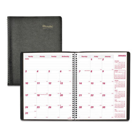 Brownline® Essential Collection 14-Month Ruled Planner, 11 x 8.5, Black, 2021