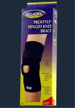 DJO Hinged Knee Brace ProStyle® 3X-Large Pull-On / Hook and Loop Strap Closure 22 to 24 Inch Knee Circumference Left or Right Knee