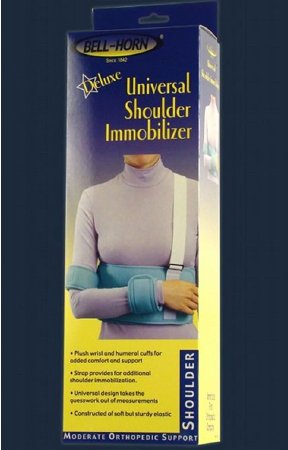 DJO Shoulder Immobilizer Deluxe One Size Fits Most Elastic Hook and Loop Closure Left or Right Arm