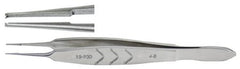 Miltex Tissue Forceps McPherson 4 Inch Length OR Grade Straight 0.4 mm Tip, 1 X 2 Teeth, Tying Platform - M-679250-3543 - Each