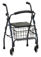 Nova Ortho-Med Dual Release Folding Walker with Wheels and Seat Adjustable Height Cruiser II Aluminum Frame 250 lbs. Weight Capacity 31 to 35-1/4 Inch Height