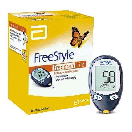 Abbott Blood Glucose Meter FreeStyle® Lite 5 Second Results Stores Up To 400 Results No Coding Required