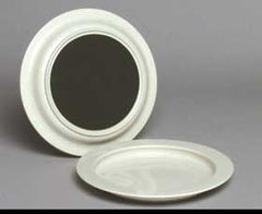 Alimed Plate Inner Lip™ Off White Reusable Plastic 9 Inch Diameter