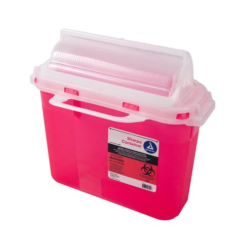 BD Horizontal Sharps Collector, 5.4 qt, Red AM-68-305517