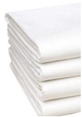 Standard Textile Bed Sheet Fitted 54 X 80 X 9 Inch White Cotton 60% / Polyester 40% Reusable