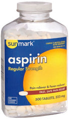 Pain Relief sunmark® 325 mg Strength Aspirin Tablet 500 per Bottle