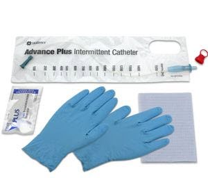 Hollister Intermittent Closed Catheter Kit Advance Plus™ Straight Tip 16 Fr. Without Balloon PVC