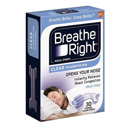 Glaxo Smith Kline Stop Snoring Aid Breathe Right® 30 per Box Nasal Strip