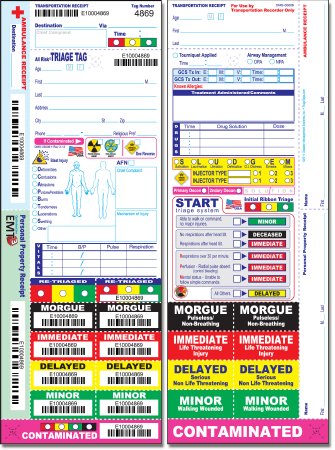 Disaster Management Systems Triage Tag All Risk® For Emergency Sites M ...