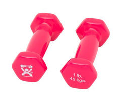 Fabrication Enterprises Dumbbell Pair Hexagon Heads CanDo® 1 lbs.