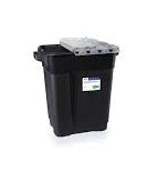 Becton Dickinson RCRA Waste Container Recykleen™ 23-1/2 H X 20 W X 14-3/4 D Inch 17 Gallon Black Base / Translucent Top Vertical Entry Gasketed Hinged Lid