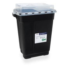 Becton Dickinson RCRA Waste Container Recykleen™ 18-1/2 H X 17-3/4 W X 11-3/4 D Inch 19 Gallon Black Base / Translucent Top Vertical Entry Gasketed Sliding Lid