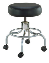 Drive Medical Exam Stool Backless Spin Lift Screw Adjustment 4 Hooded Casters Black - M-683227-4096 - Each