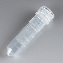 Globe Scientific Microcentrifuge Tube Conical Bottom Plain 2 mL Without Color Coding Screw Cap Polypropylene Tube