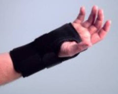 Darco International Wrist Brace Deluxe Aluminum / Cotton Flannel / Nylon / Trilaminate Foam Left Hand Black Medium
