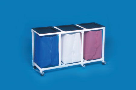 IPU Triple Hamper with Bags Standard 4 Casters 39 gal. - M-684227-3793 - Each