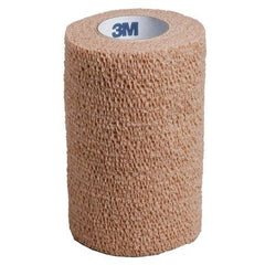 3M Cohesive Bandage 3M™ Coban™ 4 Inch X 5 Yard Standard Compression Self-adherent Closure Tan NonSterile