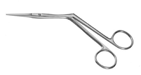 Miltex Nasal Scissors Padgett® Heymann 7 Inch Length Surgical Grade Stainless Steel NonSterile Finger Ring Handle Angled Blade Blunt Tip / Blunt Tip - M-685655-4933 - Each