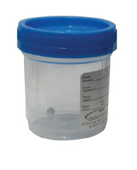 Fisher Scientific Urine Specimen Container Boritex® 53 mm Opening Polypropylene 90 mL (3 oz.) Screw Cap Patient Information Sterile