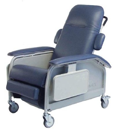 Graham-Field Recliner Lumex® Clinical Care Warm Taupe Vinyl Upholstered Four Swivel Casters