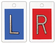 Wolf X-Ray Identifier Markers 1 Inch Blue / Red Left / Right 1 Set