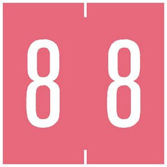 Tabbies Pre-Printed Label Chart Tab Pink 8 | 8 White Numeric 1-7/8 Inch - M-687349-3936 - Roll of 500