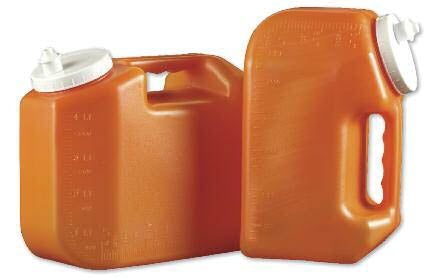 Fisher Scientific 24 Hour Urine Specimen Collection Container Urisafe® 4-1/2 X 7-15/16 X 9-5/8 Inch Polyethylene 4,000 mL (135 oz.) Screw Cap Unprinted NonSterile