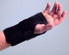 Darco International Wrist Brace Deluxe Aluminum / Cotton Flannel / Nylon / Trilaminate Foam Left Hand Black Small