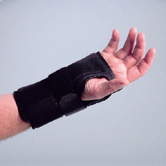 Darco International Wrist Brace Deluxe Aluminum / Cotton Flannel / Nylon / Trilaminate Foam Left Hand Black Large