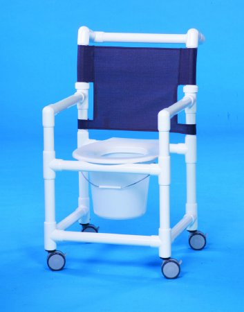 IPU Commode / Shower Chair Select Fixed Arm PVC Frame Mesh Back 18 Inch Seat Width