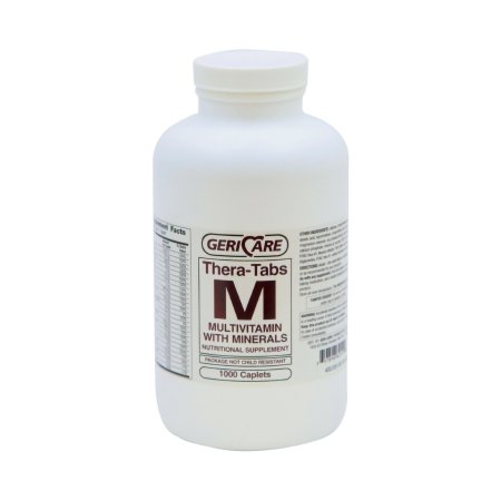 Multivitamin Supplement with Minerals Geri-Care Caplet 1000 per Bottle