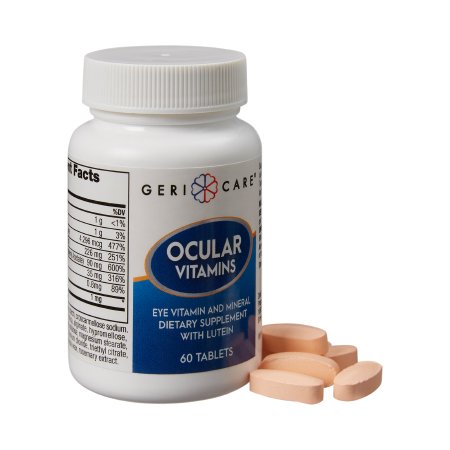 Eye Vitamin Supplement Geri-Care Vitamin A / Ascorbic Acid / Vitamin E 14320 IU - 226 mg - 200 IU Strength Tablet 60 per Bottle